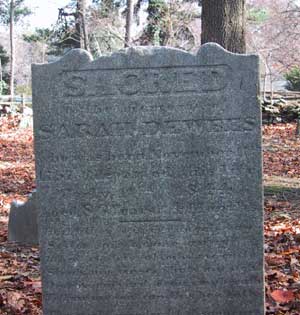 single gravestone: Sarah Dewees