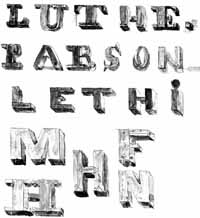 lettering copybook page: Luther Parsons