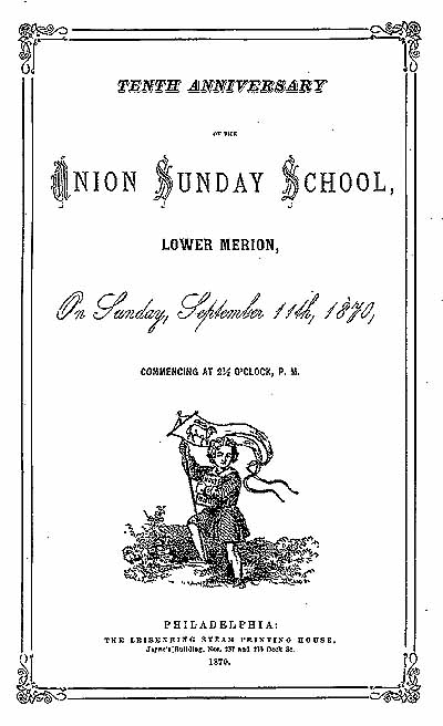 title page: 10th anniversary of the Union Sunday School