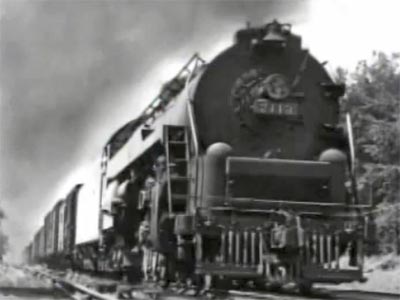 a smoke-belching locomotive